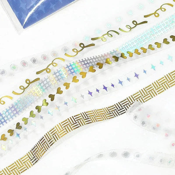 Clear tape med 5 mm bredd i flera olika motiv - BGM - Tidformera