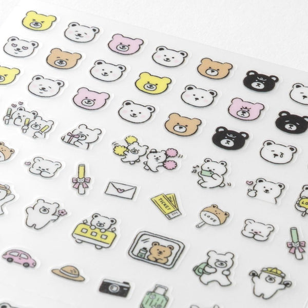 Serier - Kalenderstickers Dekoration - Ett ark med klistermärken med små klistermärken med björnar. Tidformera