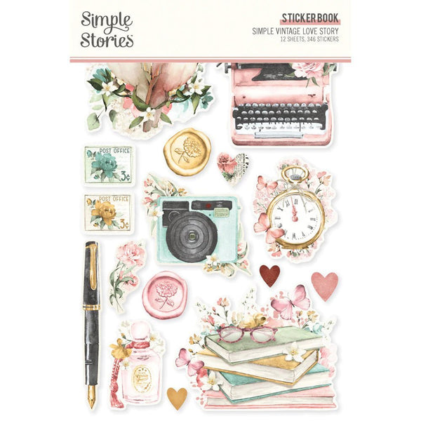 Sticker book i serien Love story från Simple Stories. - Tidformera