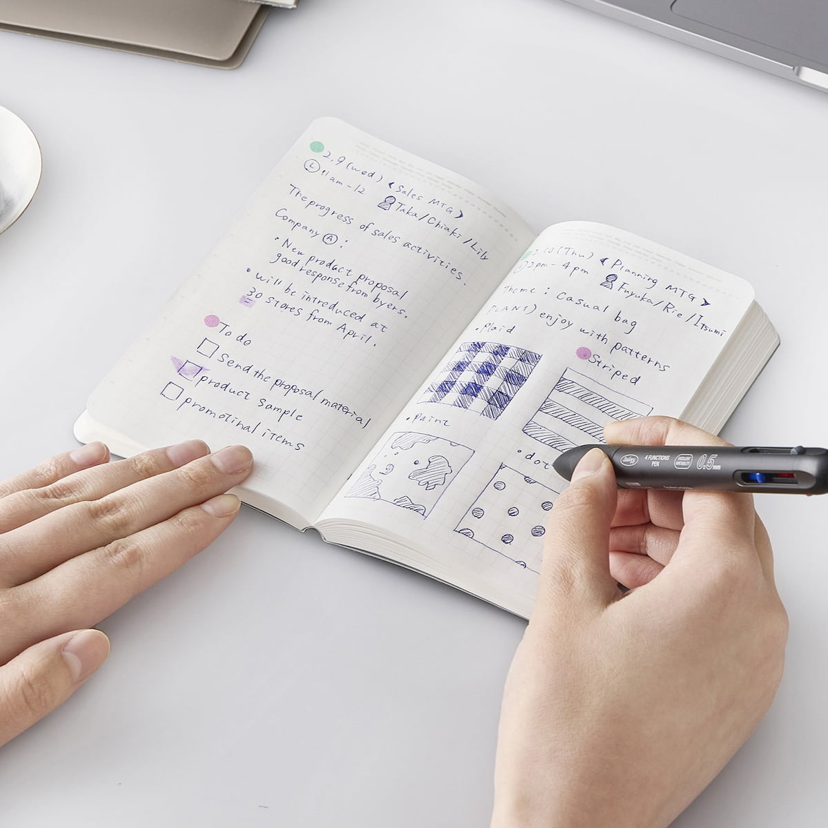 018 Editor's Series 365 Days Notebook Grid Black B6 Slim - 2 - Stálogy - Tidformera