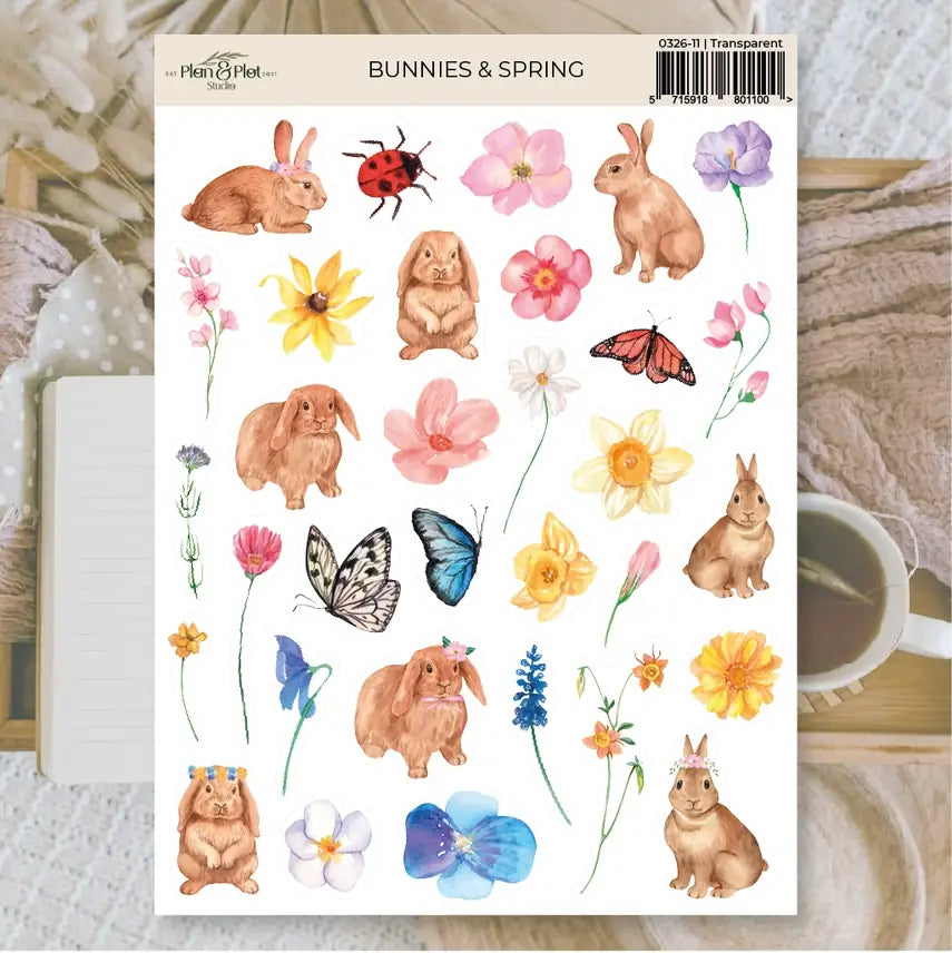 Stickers Plan & Plot Studio Vinyl - Bunnies & Spring
