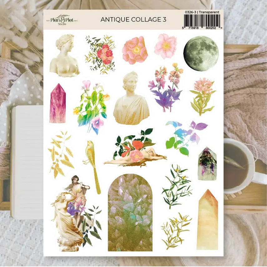 Stickers Plan & Plot Studio Vinyl - Antique Collage 3