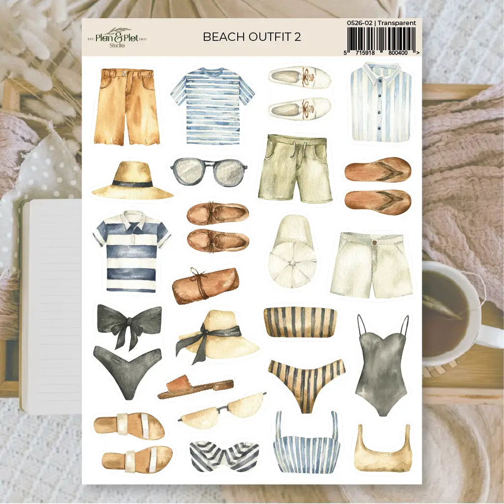 Stickers Plan & Plot Studio Vinyl - Beach Outfit 2