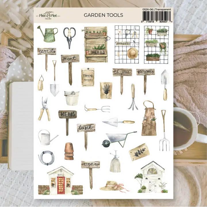Stickers Plan & Plot Studio Vinyl - Garden Tools