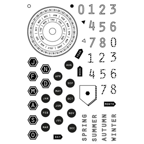 Clear Stamps Set - Perpetual Calendar - Vol. 1