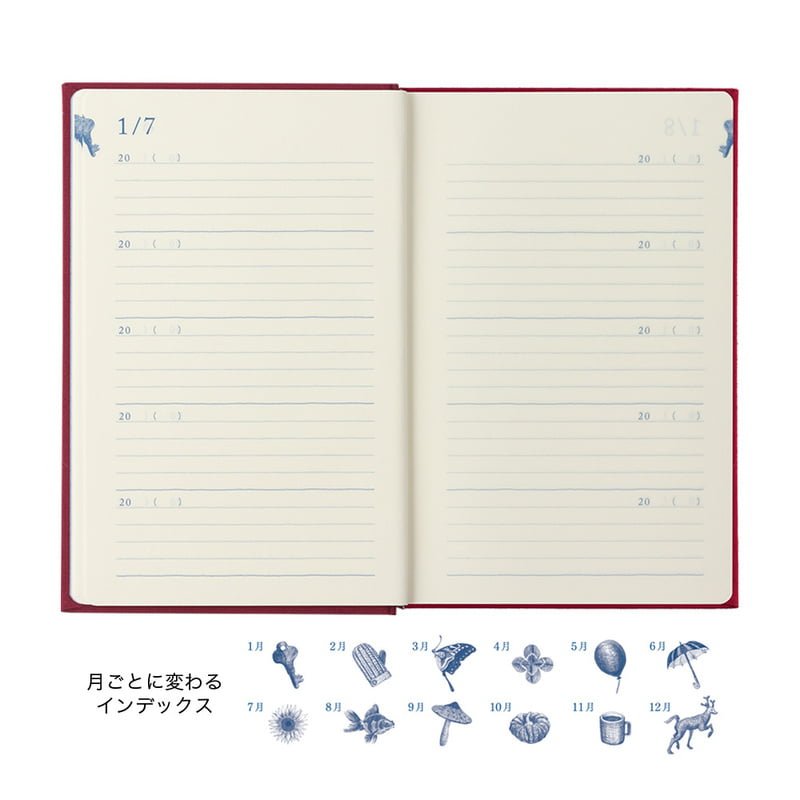 10 year diary Gate - Red - 6 - Midori - Tidformera