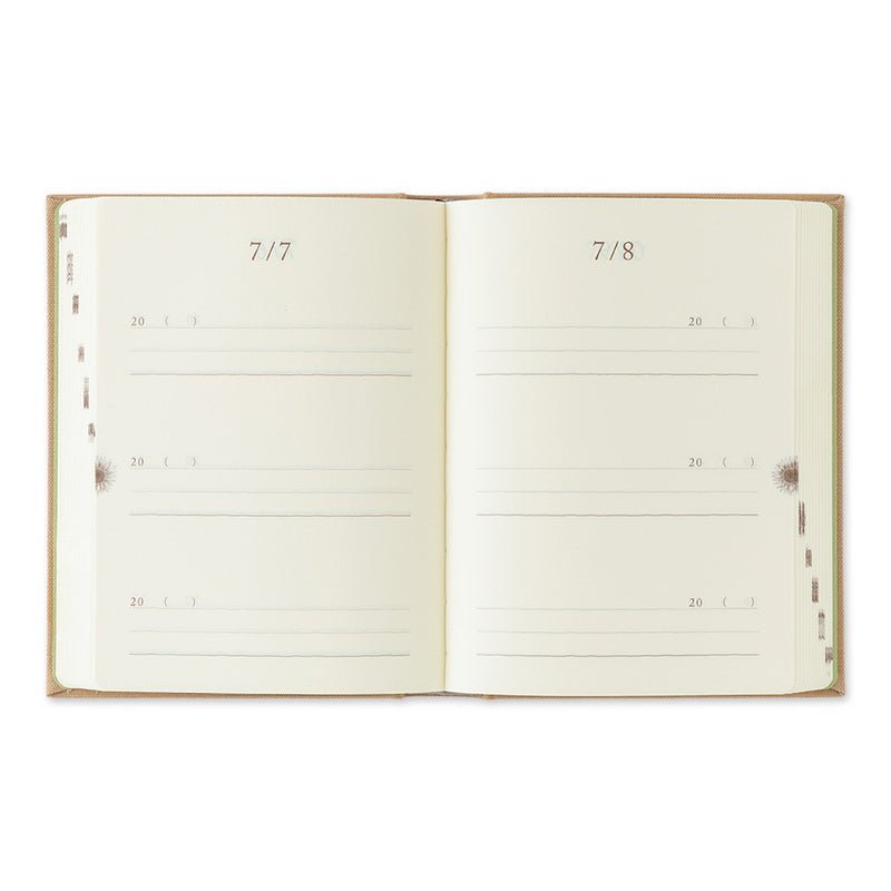 3 year diary Gate - Mini - Beige - 5 - Midori - Tidformera