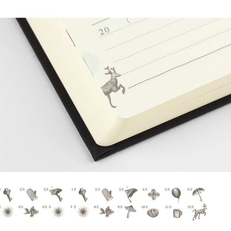 5 year diary Gate - Black - 7 - Midori - Tidformera