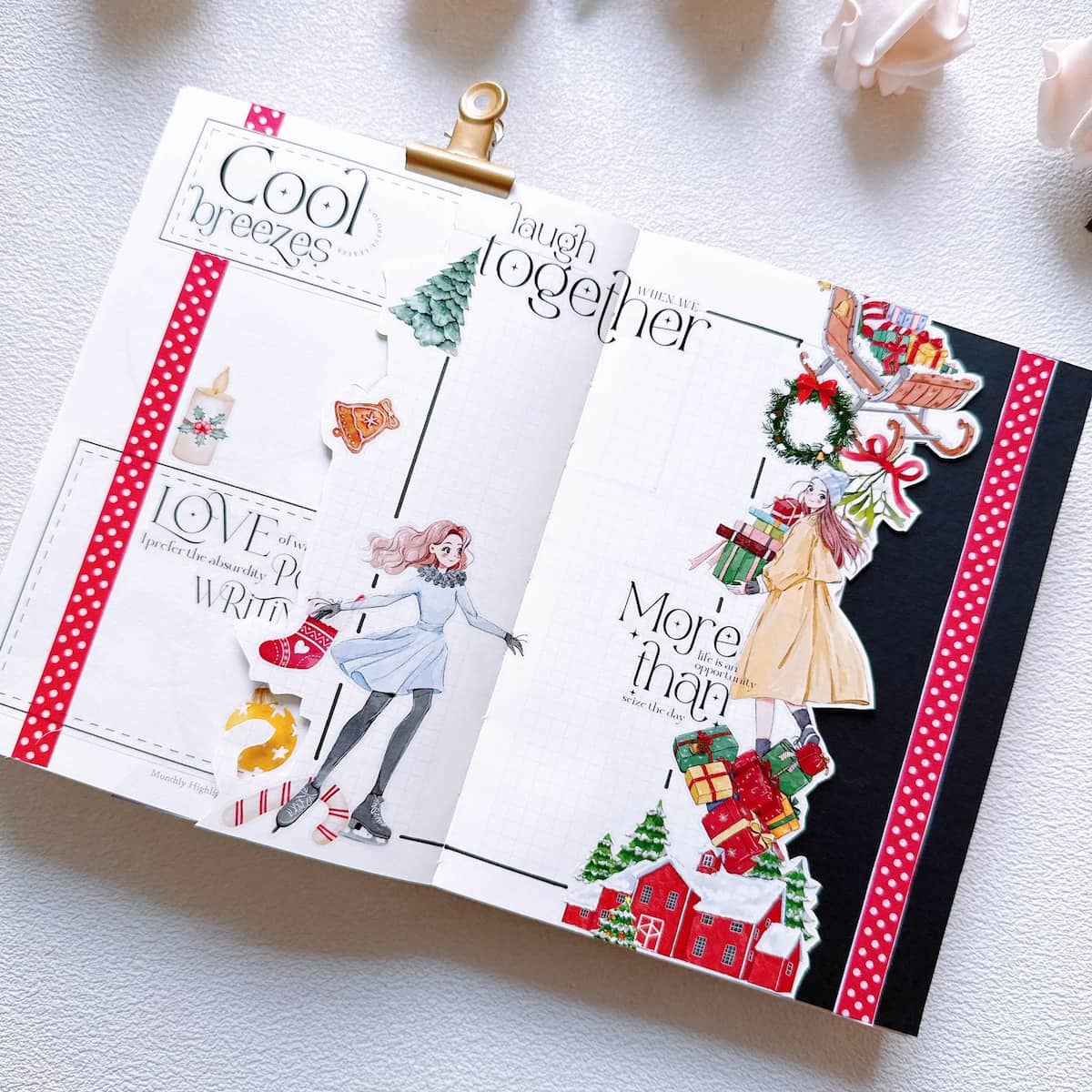 Sticker Pet Tape - Pre-cut - Snowy Strolls - 65 mm