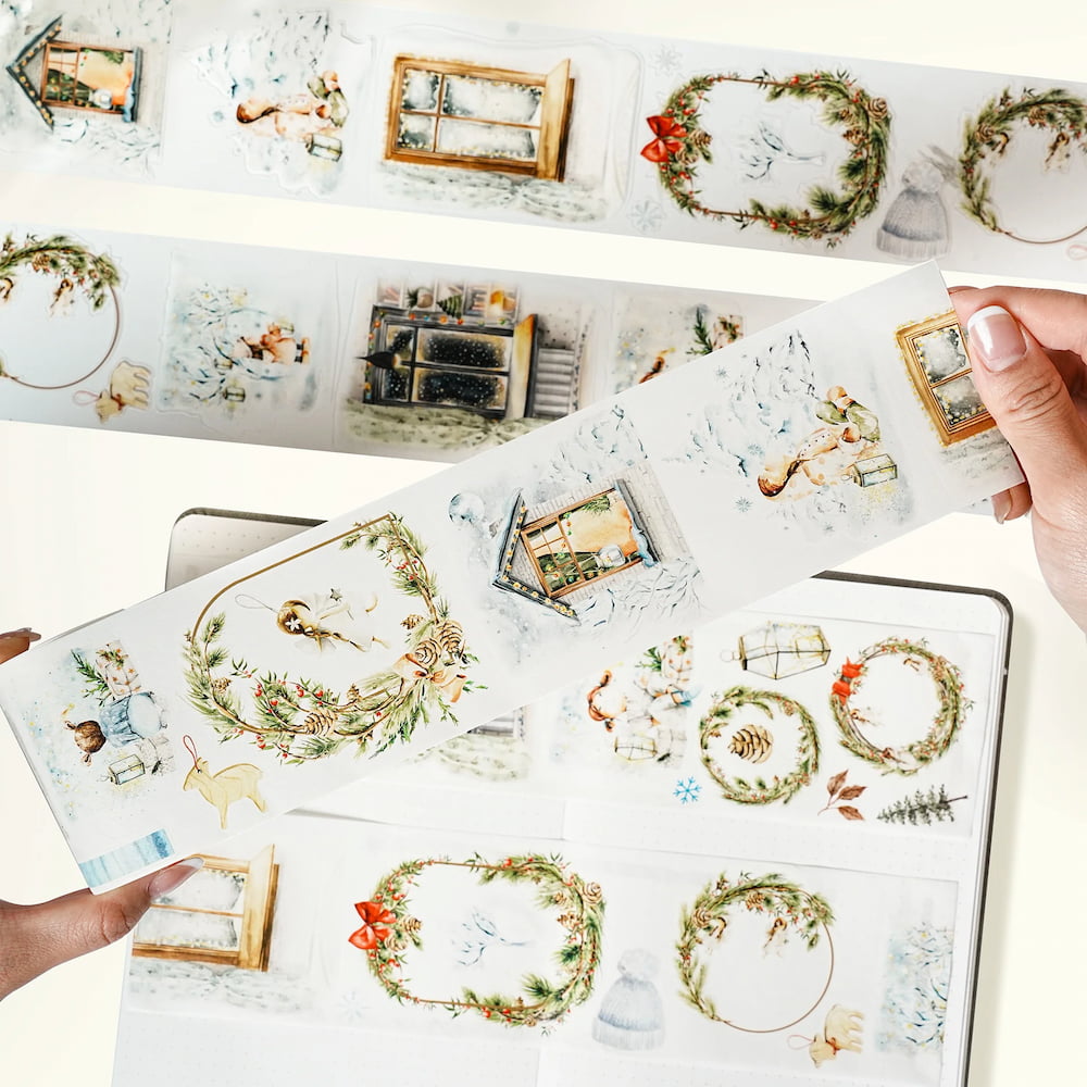 Sticker Washi Tape - Pre-cut - Midnight Noel - 70 mm