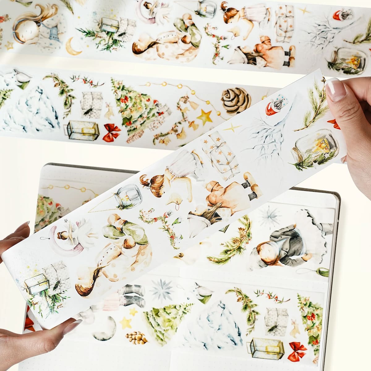 Sticker Washi Tape - Pre-cut - Winter Dreamscape - 70 mm