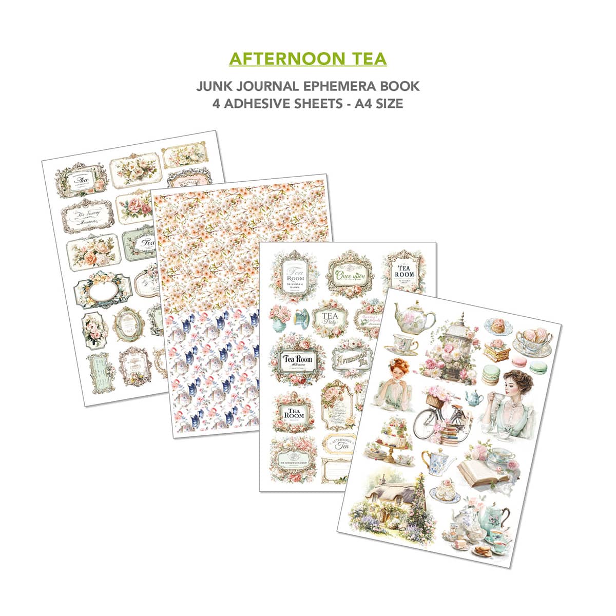 Junk Journal & Ephemera book - Afternoon Tea