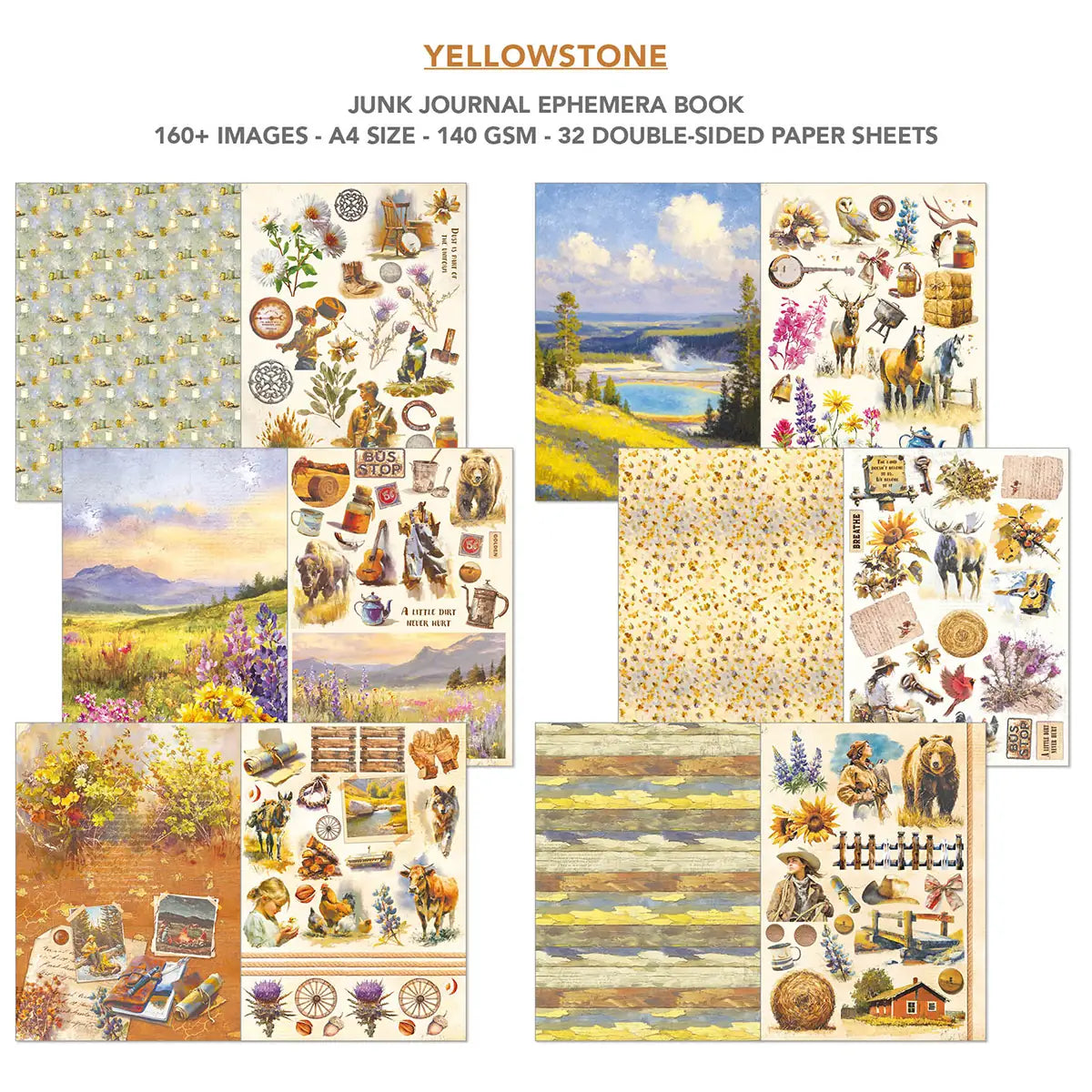 Junk Journal & Ephemera book - Yellowstone