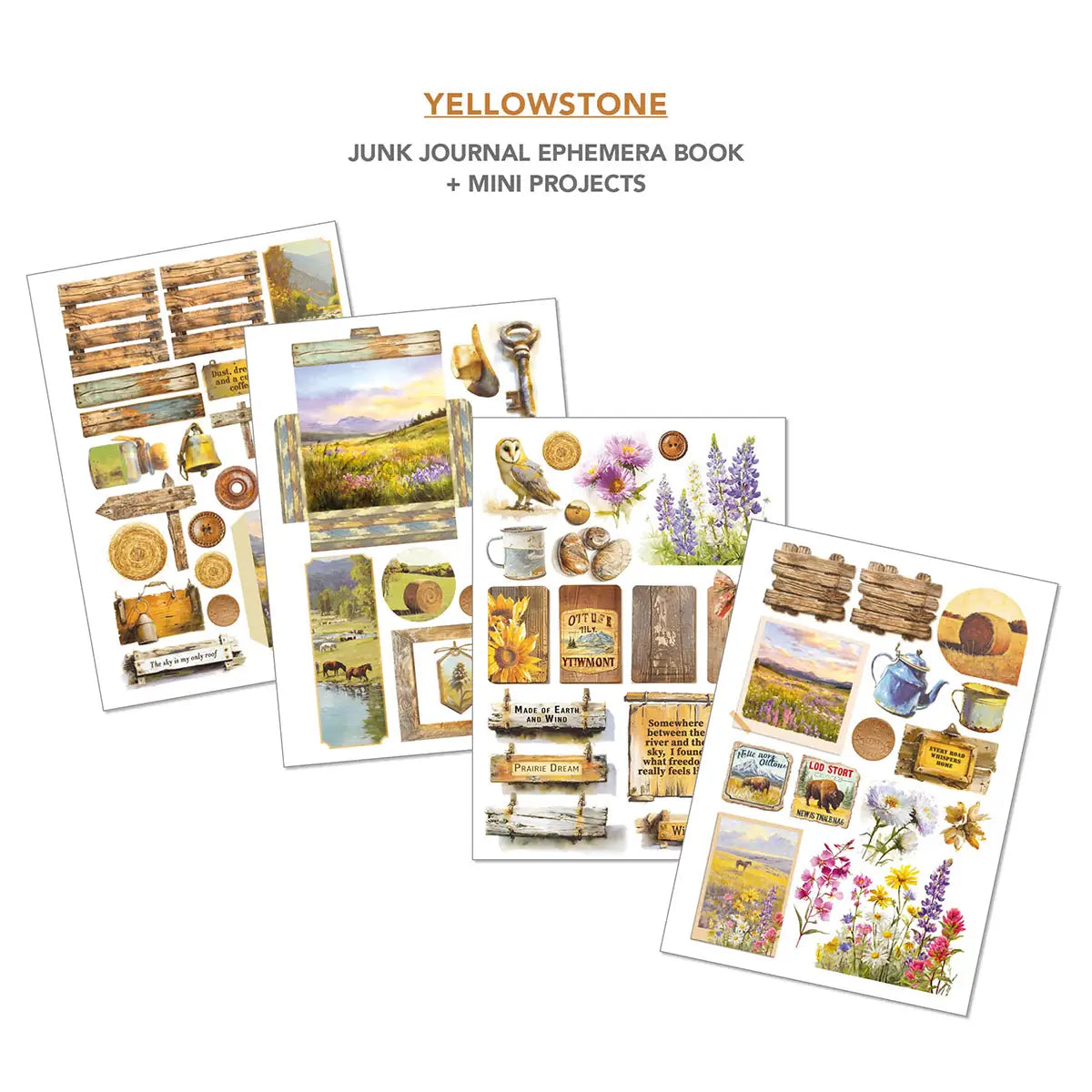 Junk Journal & Ephemera book - Yellowstone