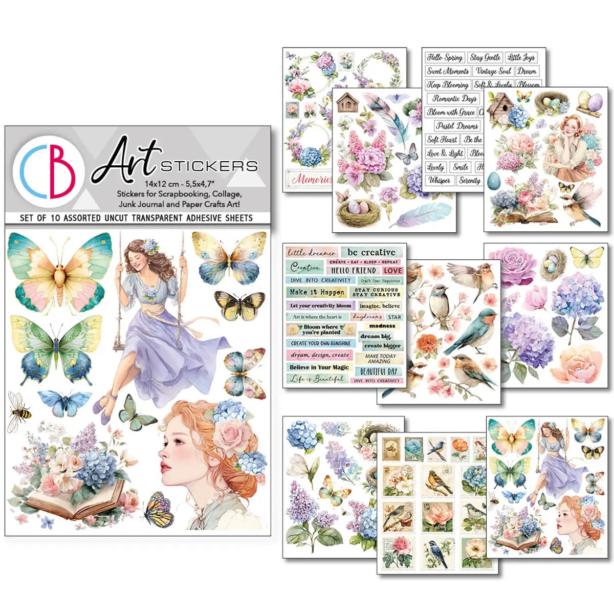 Art stickers 14 x 12 10-pack - Daydreams