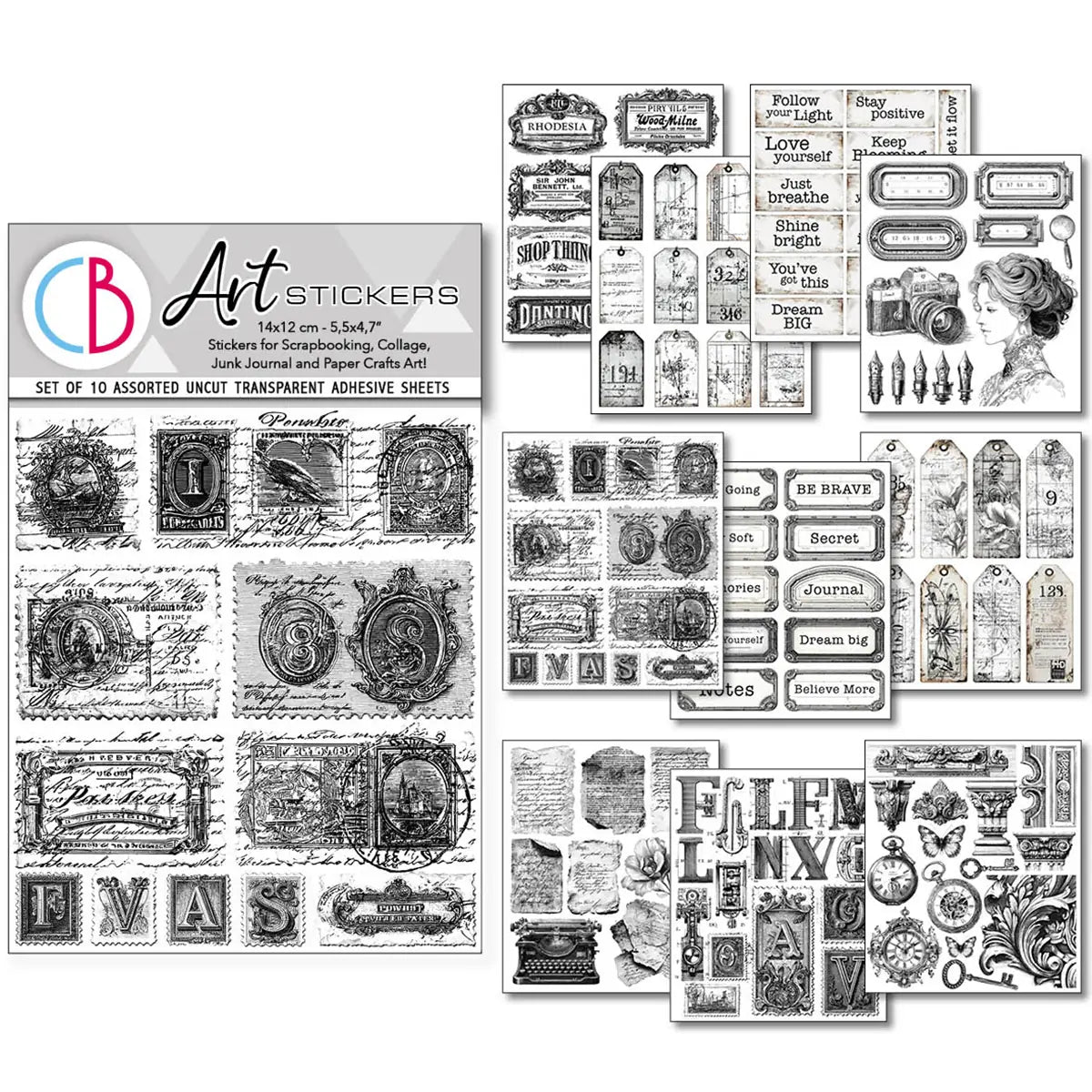 Art stickers 14 x 12 10-pack - Lithographs