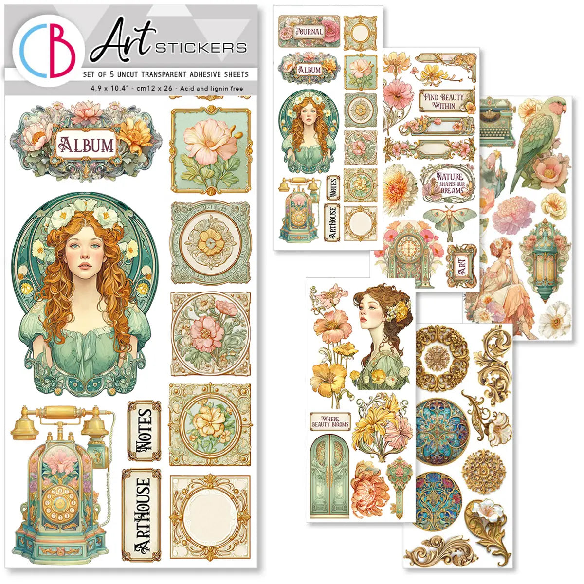 Art stickers 5-pack - Artemis