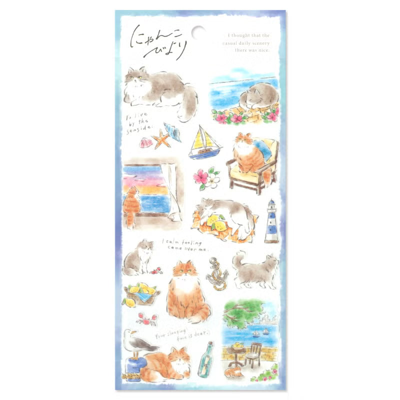 Stickers Nyanko Biyori - Seaside