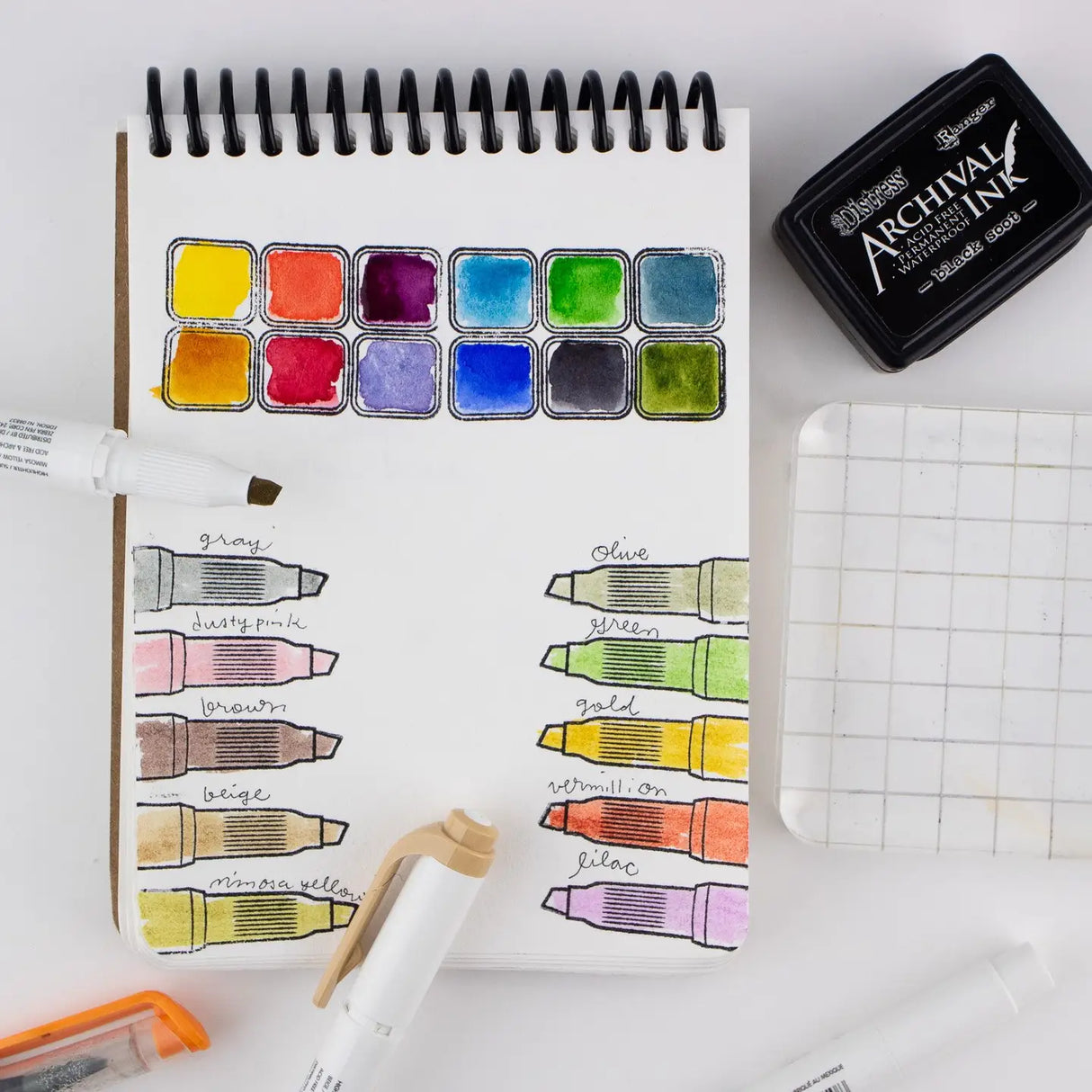 Clear Stamp Set - Art Supply Bin