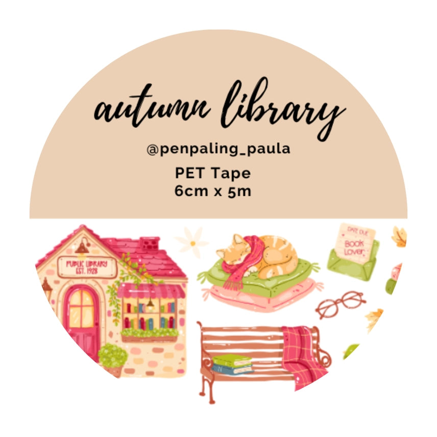 Pre cut Pet Tape - Penpaling Paula - Autumn Library