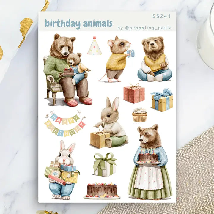 Stickers - Penpaling Paula - Birthday Animals