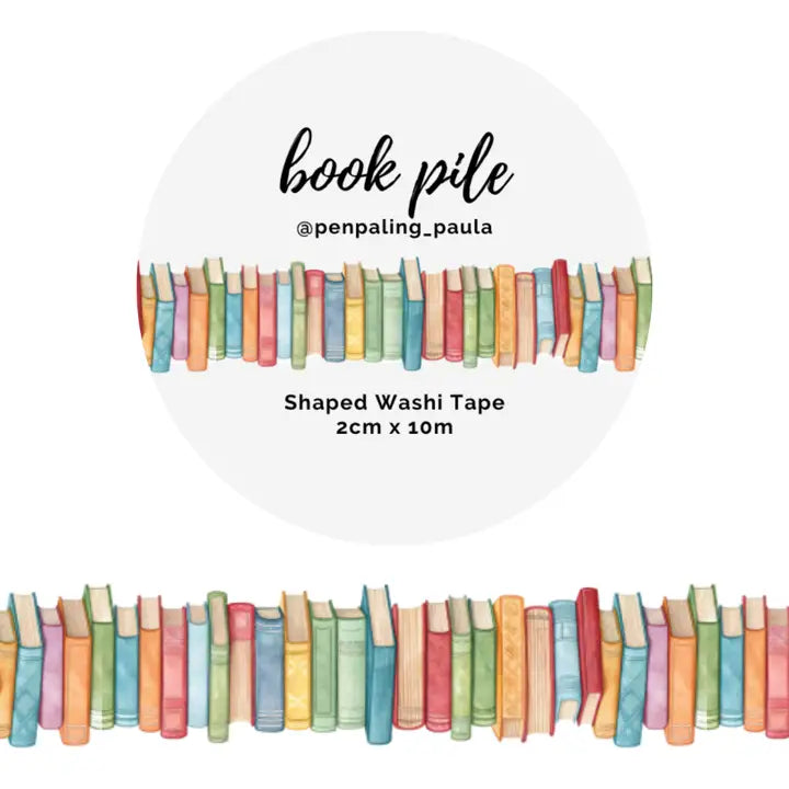 Washi tape - Shaped - Book Pile 20 mm