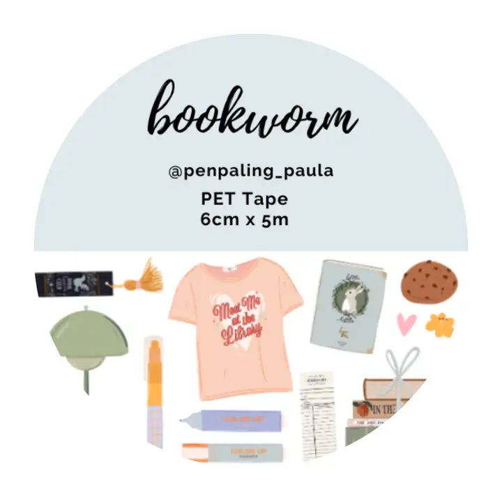 Pre cut Pet Tape - Penpaling Paula - Bookworm