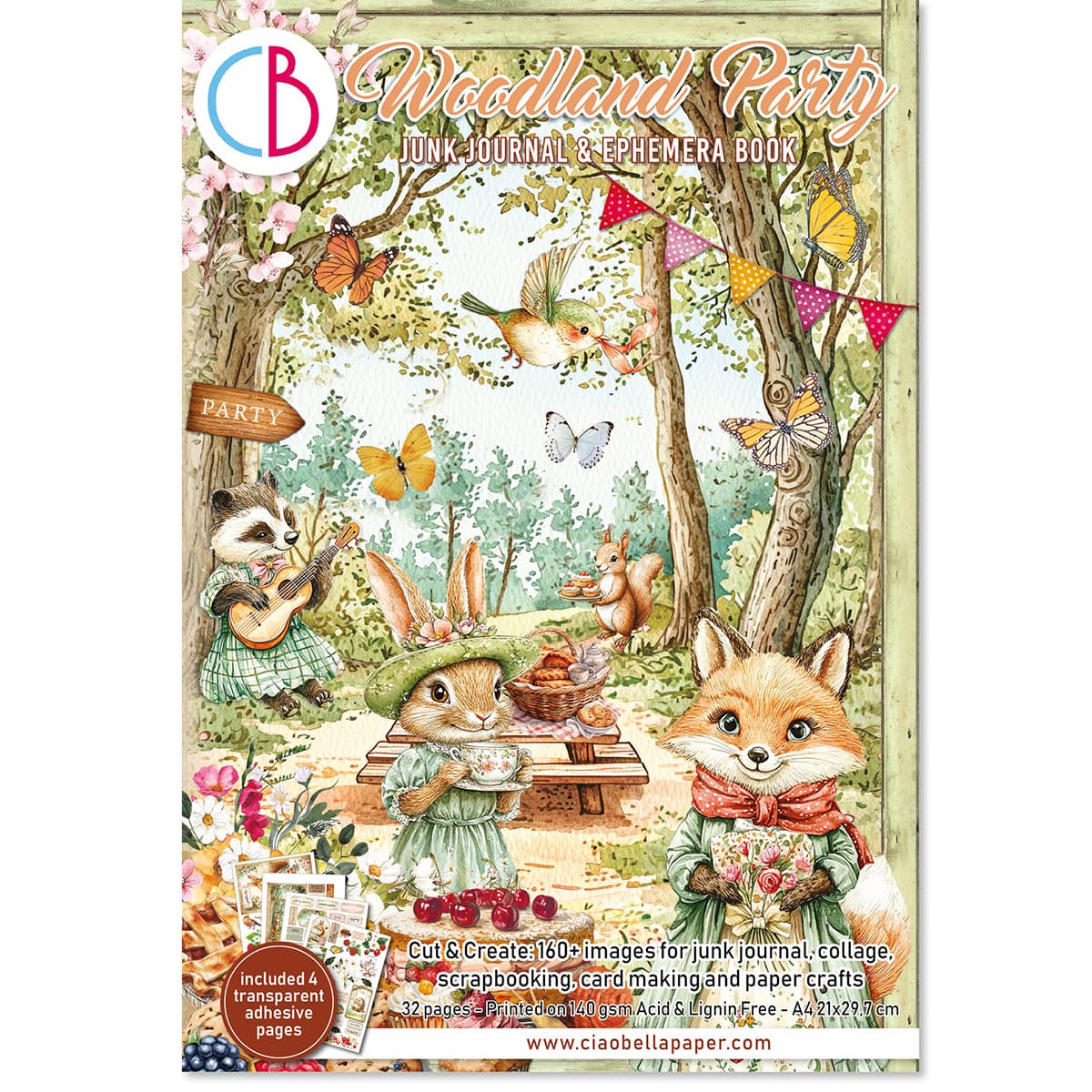 Junk Journal & Ephemera book - Woodland Party