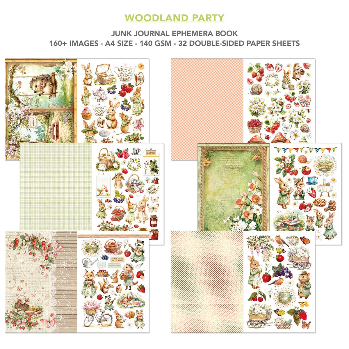 Junk Journal & Ephemera book - Woodland Party