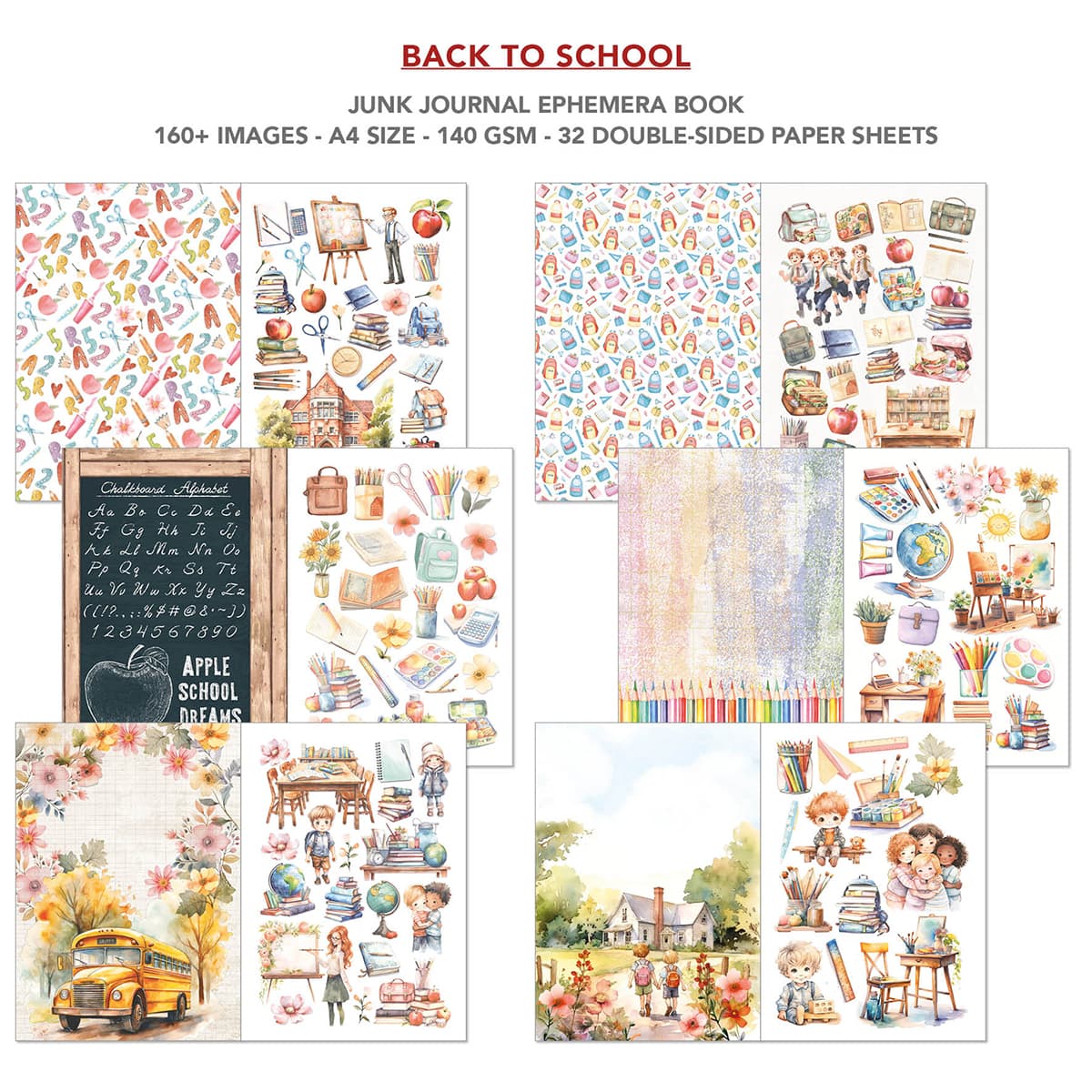 Junk Journal & Ephemera book - Back to school