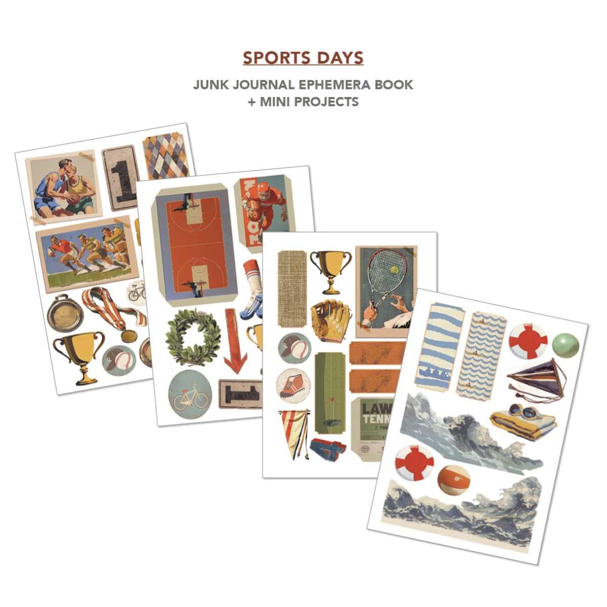 Junk Journal & Ephemera book - Sports Days