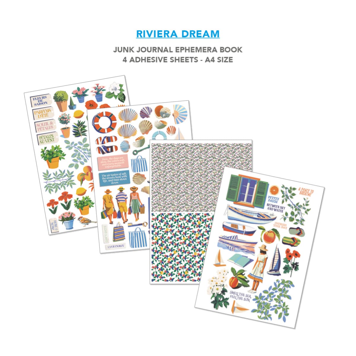 Junk Journal & Ephemera book - Riviera Dream