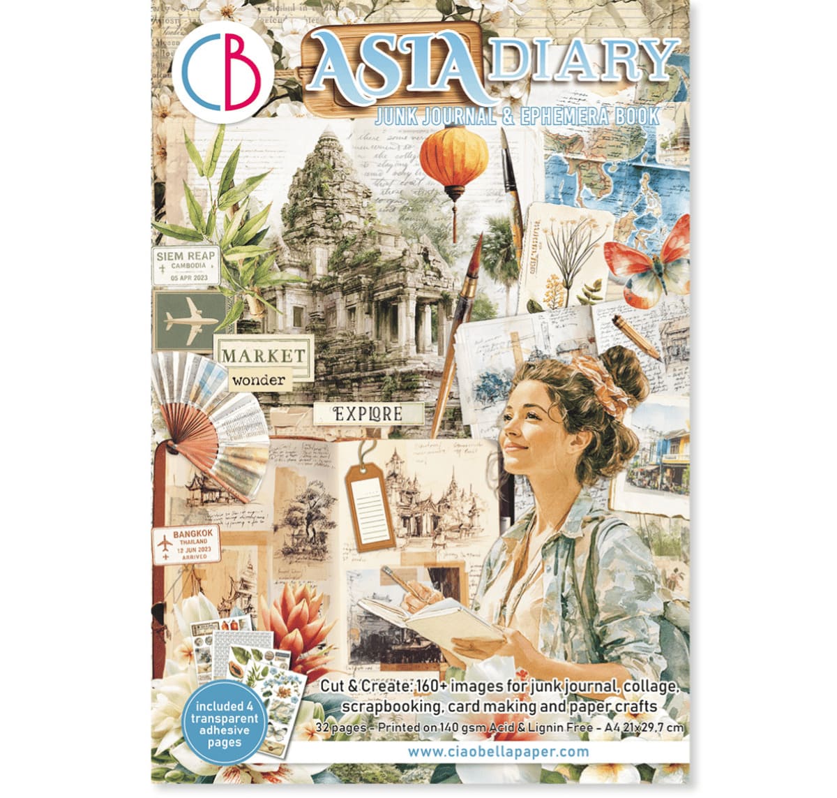 Junk Journal & Ephemera book - Asia Diary