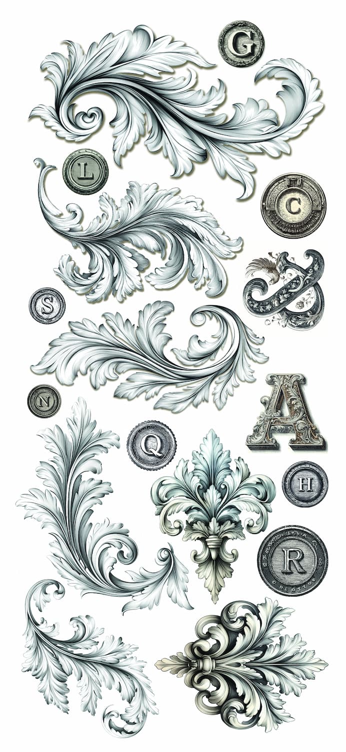 Art stickers 5-pack - Typographic