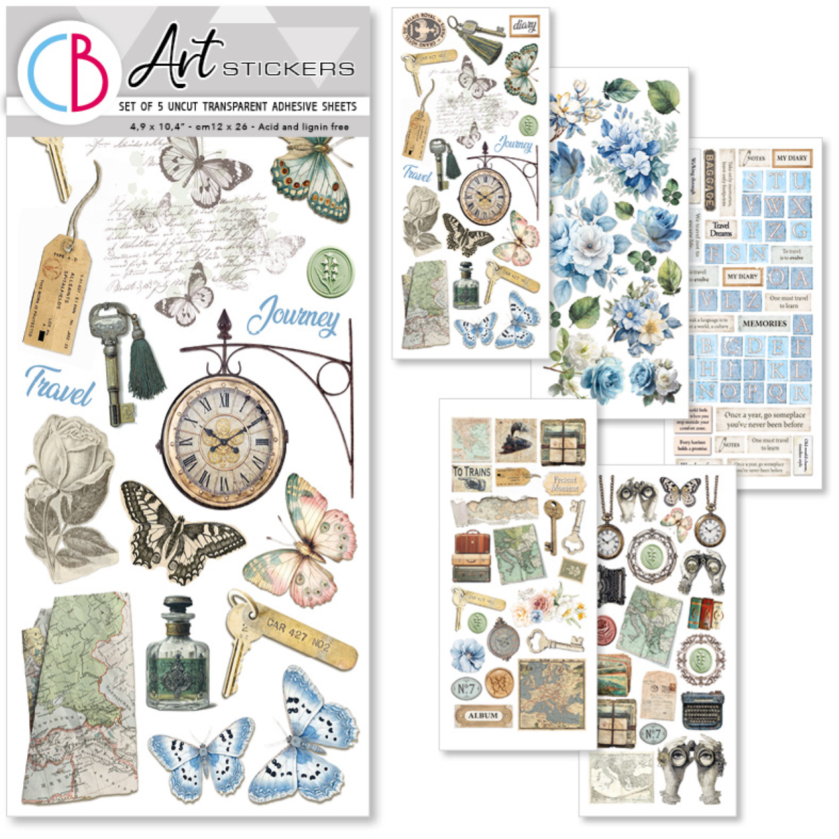 Art stickers 5-pack - Eastern Journey