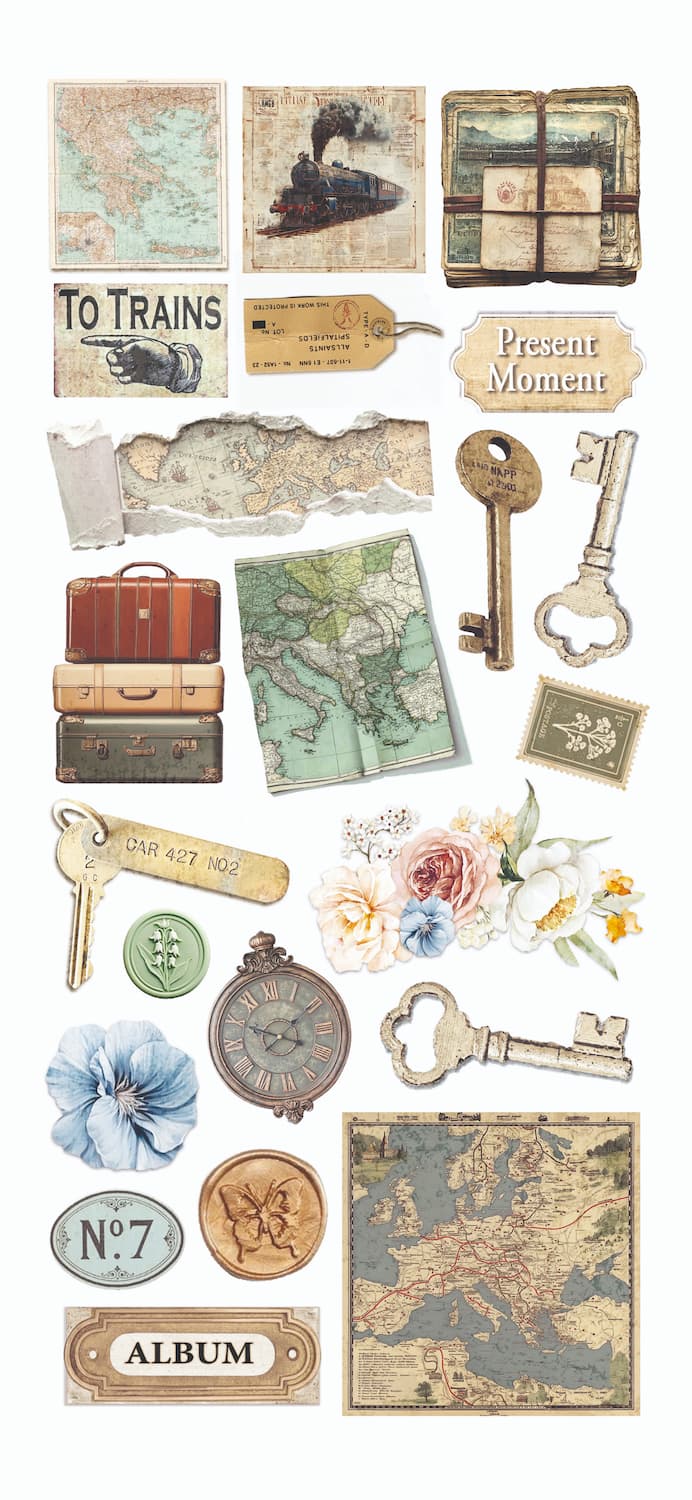 Art stickers 5-pack - Eastern Journey