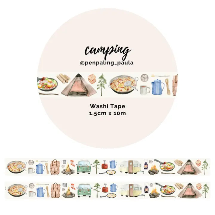 Washi tape 15 mm - Penpaling Paula - Camping