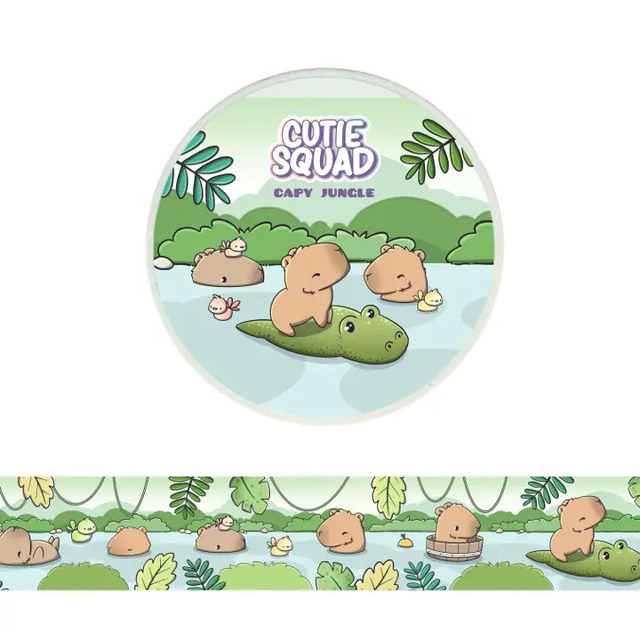 Washi tape CutieSquad - Capy jungle