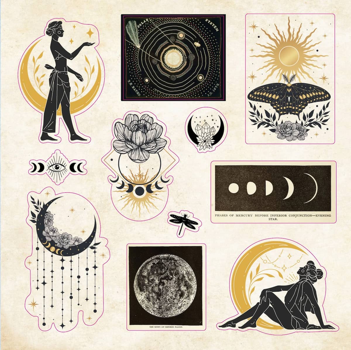 Celestial wonders - Sticker book - 11 - Peter Pauper Press - Tidformera