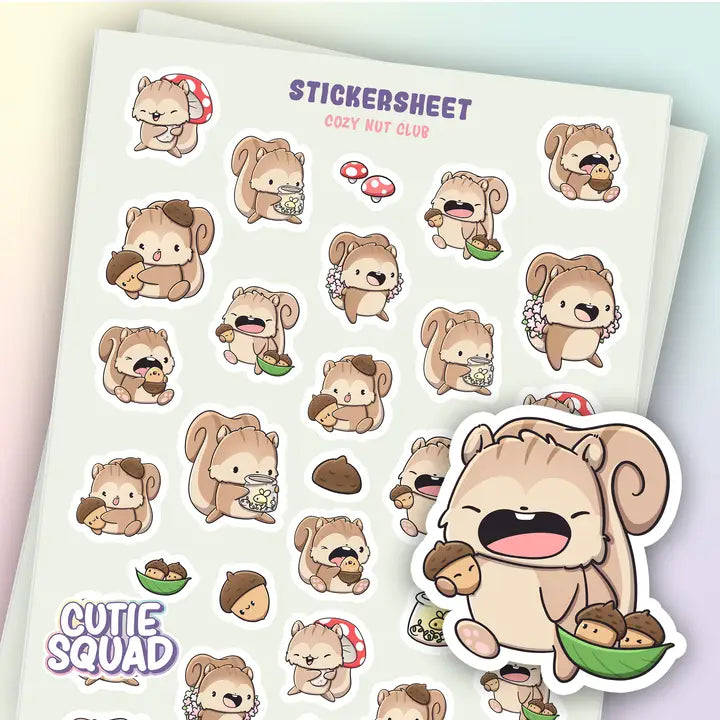 Stickersheet CutieSquad - Cozy Nut Club