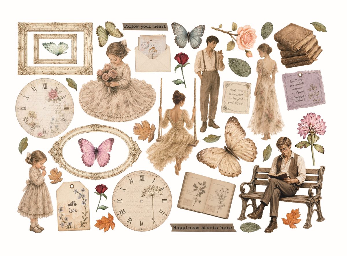 Die cuts - Adhesive - Flowers and Poems