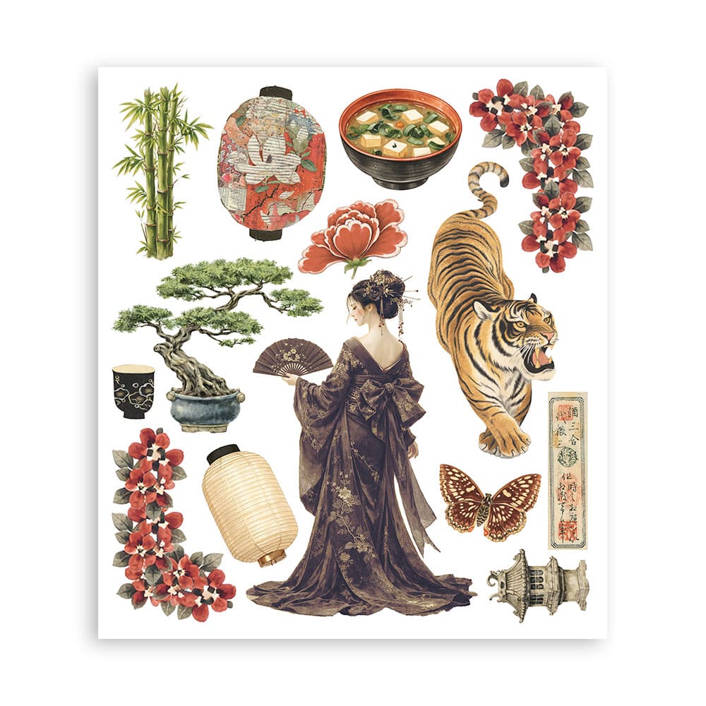 Rub-On Selection 20,5 x 23 cm - Oriental garden
