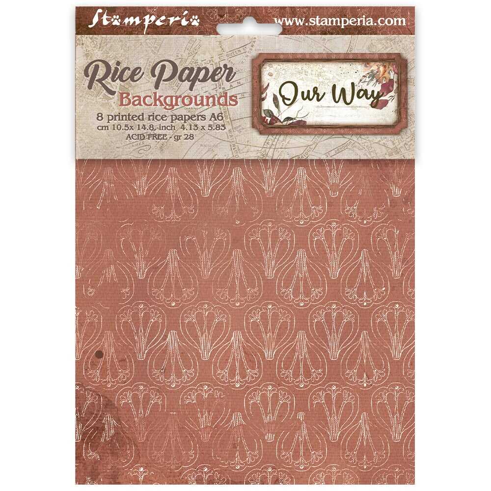 Rice Paper A6 - 8-pack - Backgrounds - Our Way