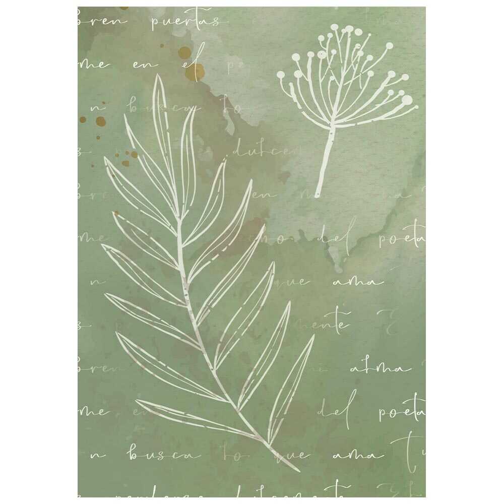 Rice Paper A6 - 8-pack - Backgrounds - Flowers and Poems