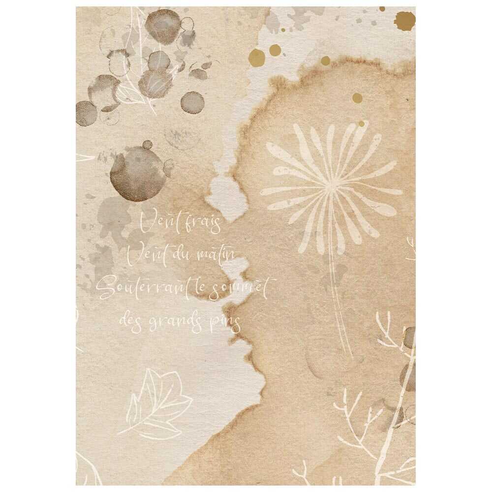 Rice Paper A6 - 8-pack - Backgrounds - Flowers and Poems