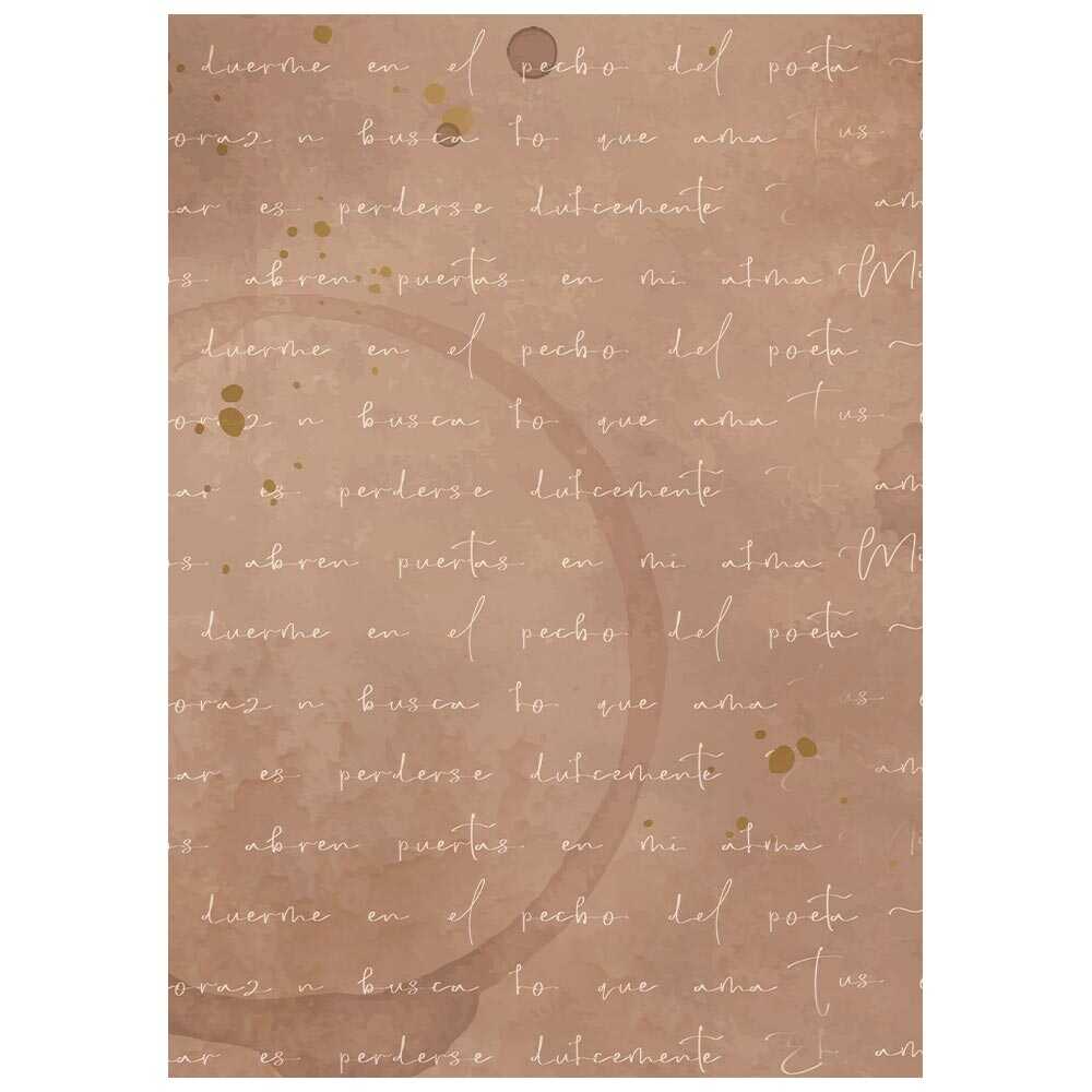Rice Paper A6 - 8-pack - Backgrounds - Flowers and Poems