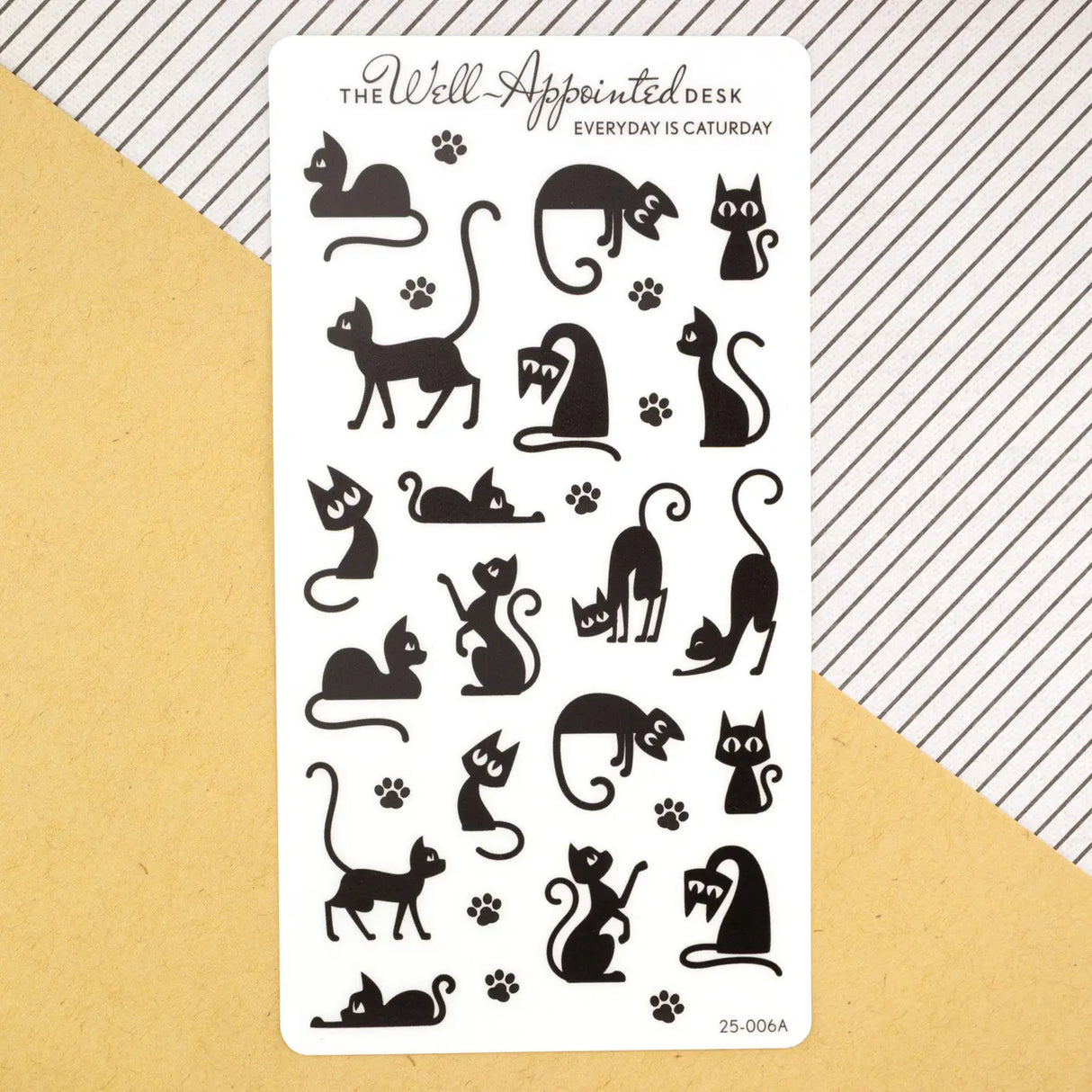 Stickers - Everyday Is Caturday - Black