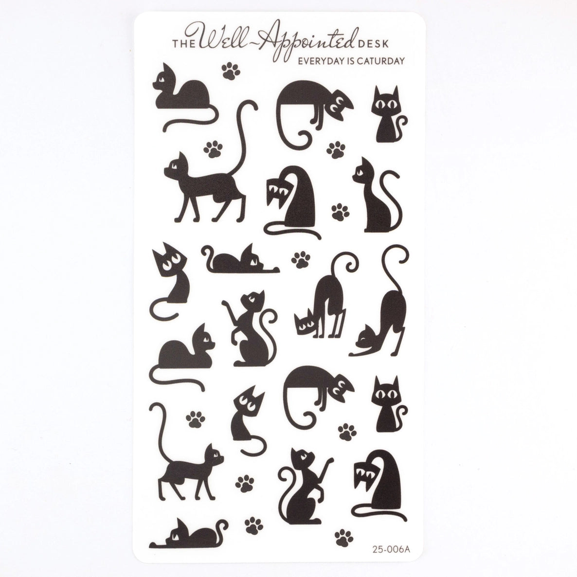 Stickers - Everyday Is Caturday - Black