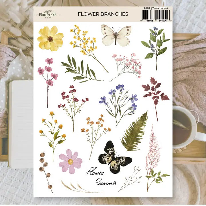 Stickers Plan & Plot Studio Vinyl - Flower branches