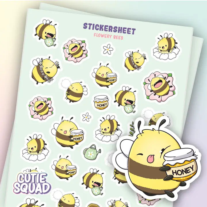 Stickersheet CutieSquad - Flowery Bees